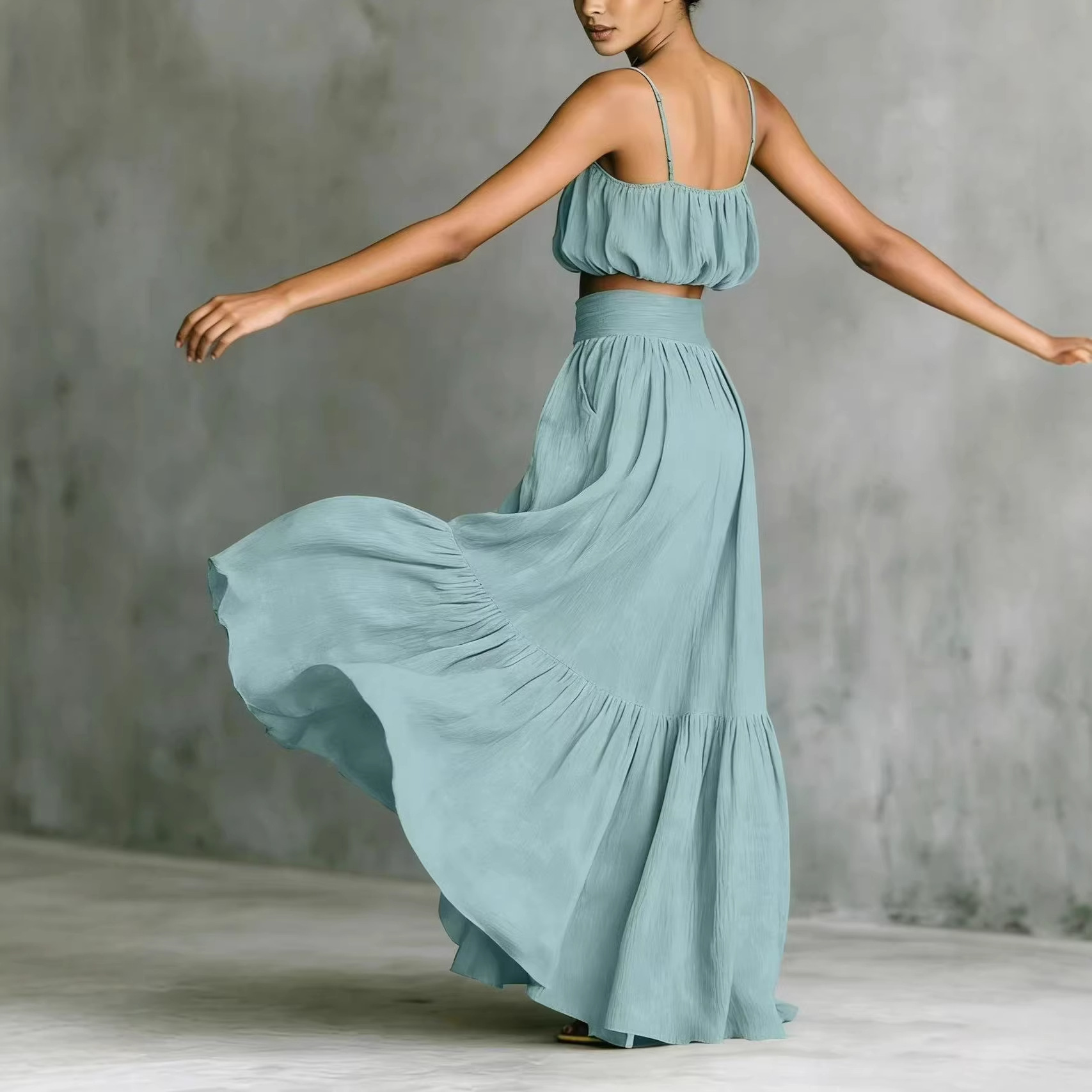 Maxi Dress Boho - Completo Estivo da Donna 2 Pezzi: