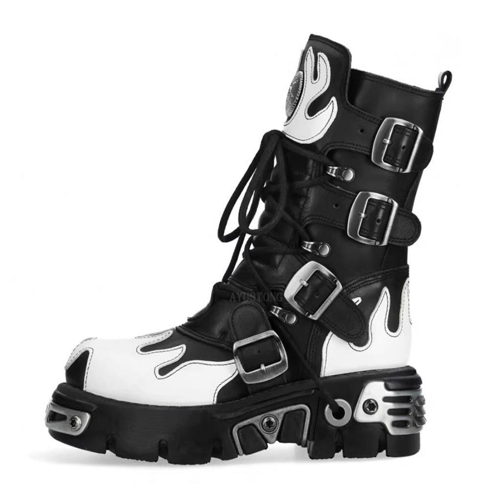 Women'S Fashion Riding Boots - Nuovi Stivali da Moto Punk Goth