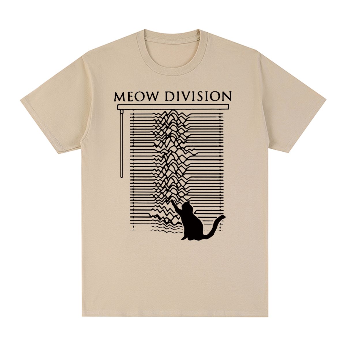 Women'S Fashion From The 80S - Joy Division Unknown Pleasure cat T-shirt