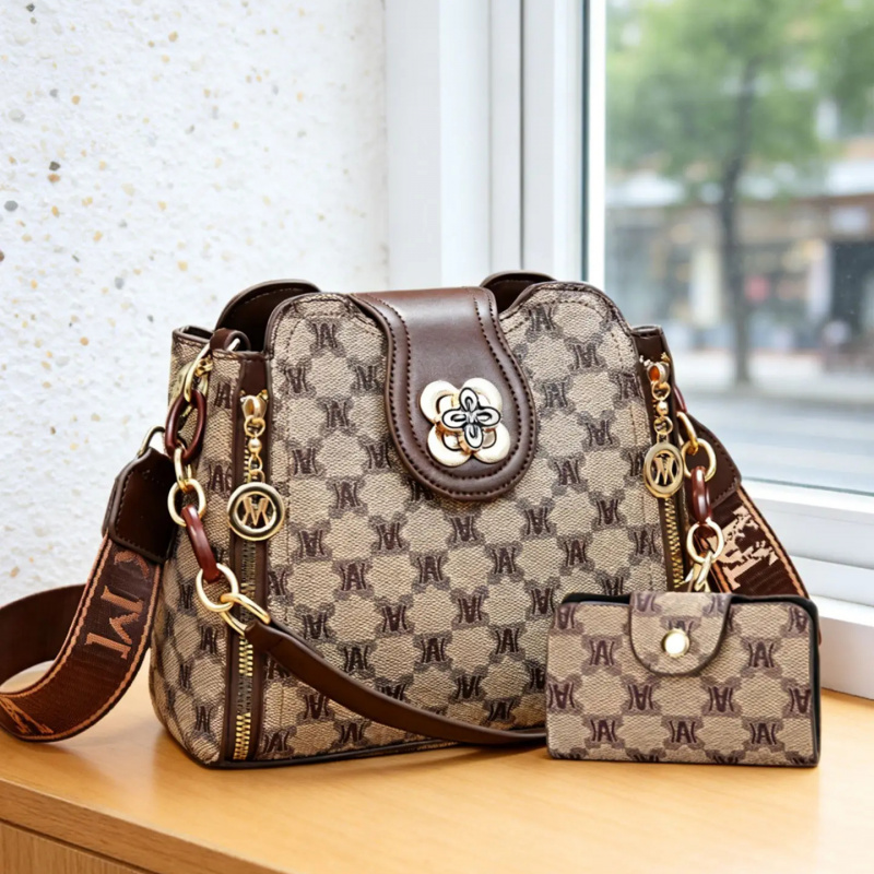 Crossbody Bag Women - Borsa a tracolla vintage con stampa