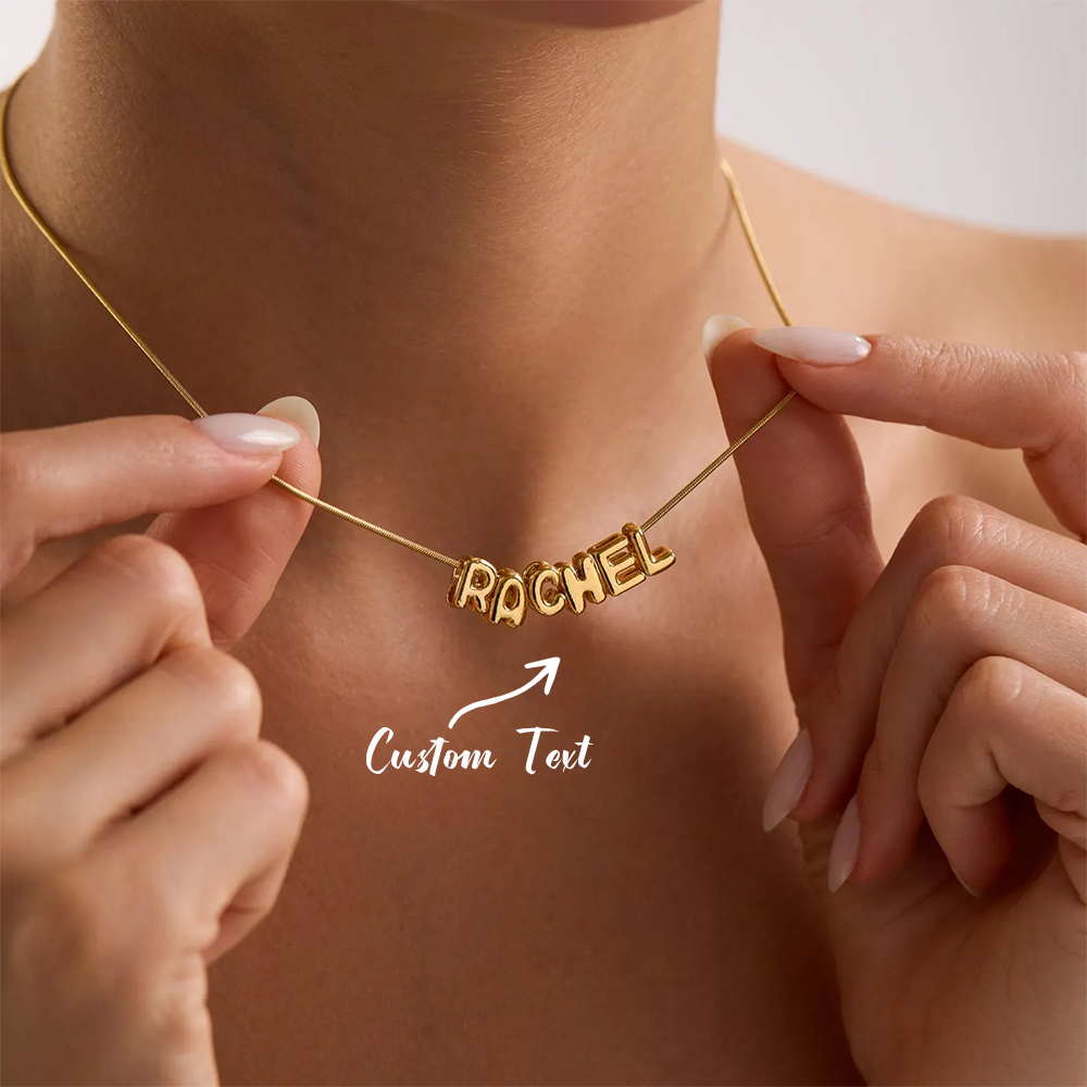 Women Fashion Names - Collana personalizzata con iniziale a palloncino