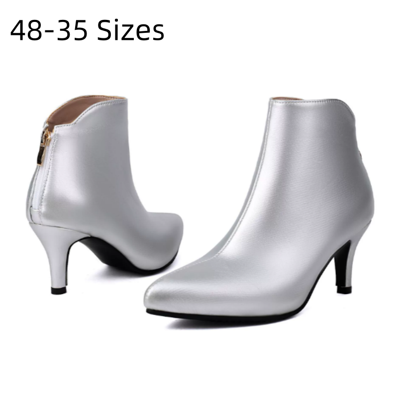Women'S Fashion Riding Boots - Lady 48 Oro Argento Rosso Tacchi