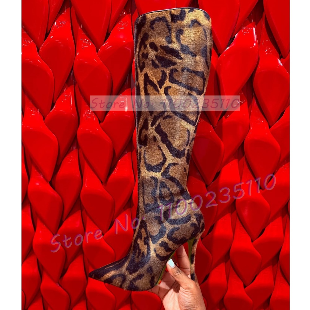 Women'S Fashion Leather Boots - Stivali al ginocchio da donna con