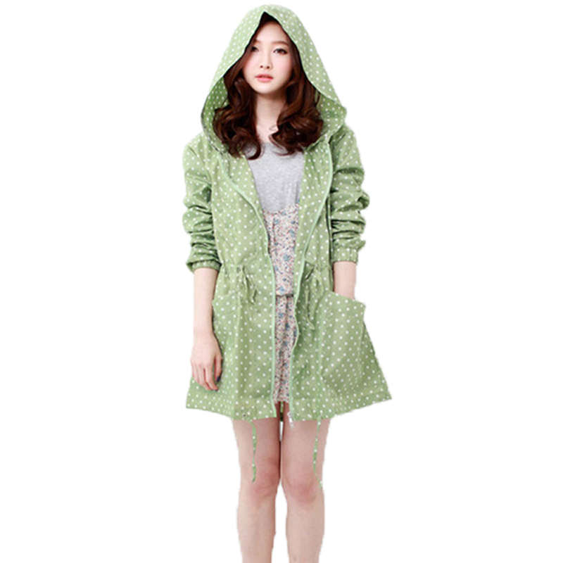 Women'S Fashion Raincoat - Impermeabile da donna con stampa a