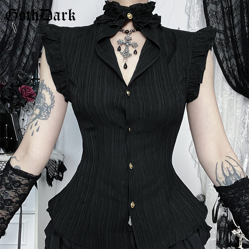 Women'S Fashion From The 90S - Camicie e Bluse Donna Goth Dark