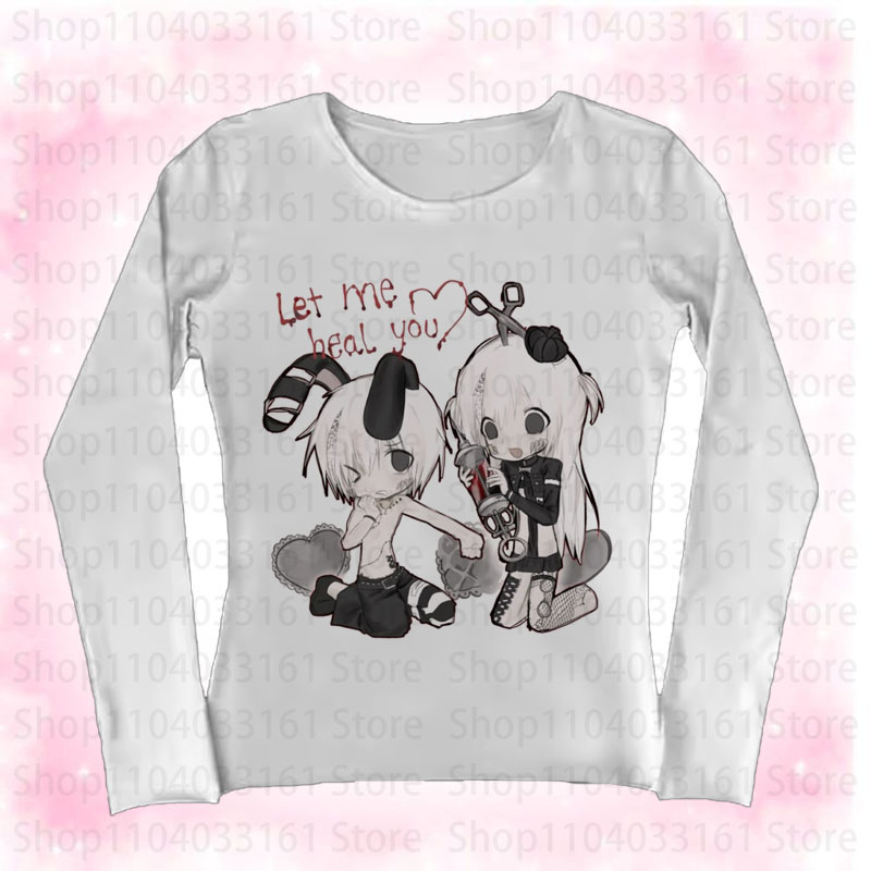 Women'S Fashion From The 90S - T-shirt Anime Girl Y2k, Magliette Gothic