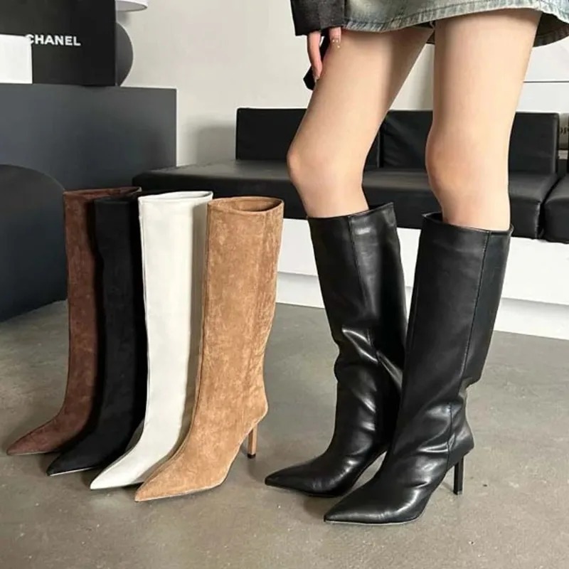 Women'S Fashion Leather Boots - Stivali lunghi da donna di lusso