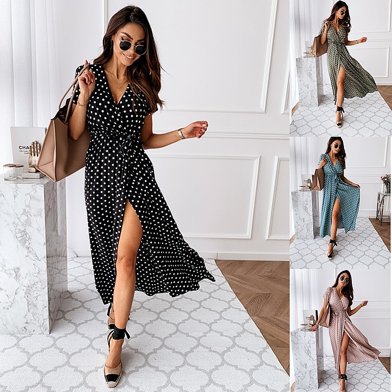 Maxi Dress Boho - Abito lungo estivo boho con stampa