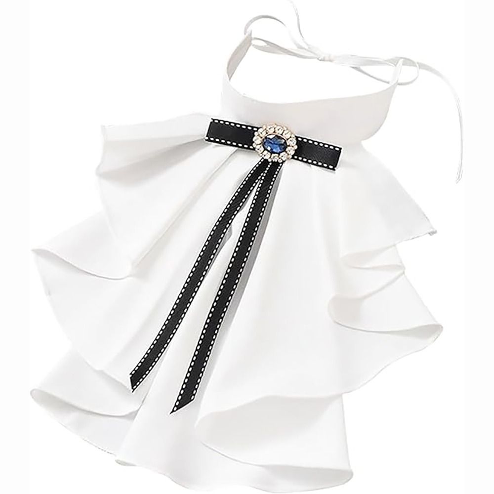 Women'S Fashion Victorian - Colletto Staccabile in Chiffon con Design