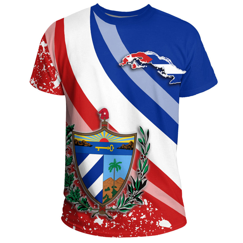Women'S Fashion Guide - Cuba Flag Map 3D Print T