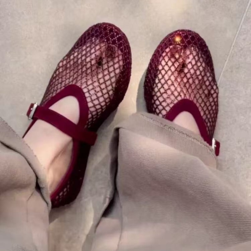 Women Fashion Trend 2026 - Sandali Baotou con strass intagliati da