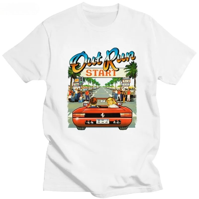 Women'S Fashion From The 80S - T-shirt per videogiochi da corsa arcade