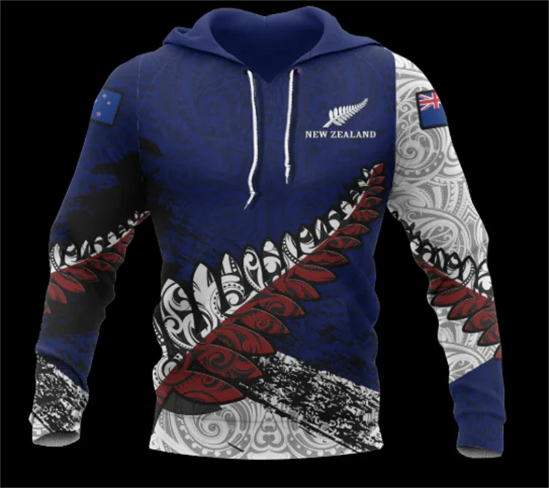 Women'S Fashion Rugby Top - Inverno Nuovo 3D Aotearoa Nuova Zelanda