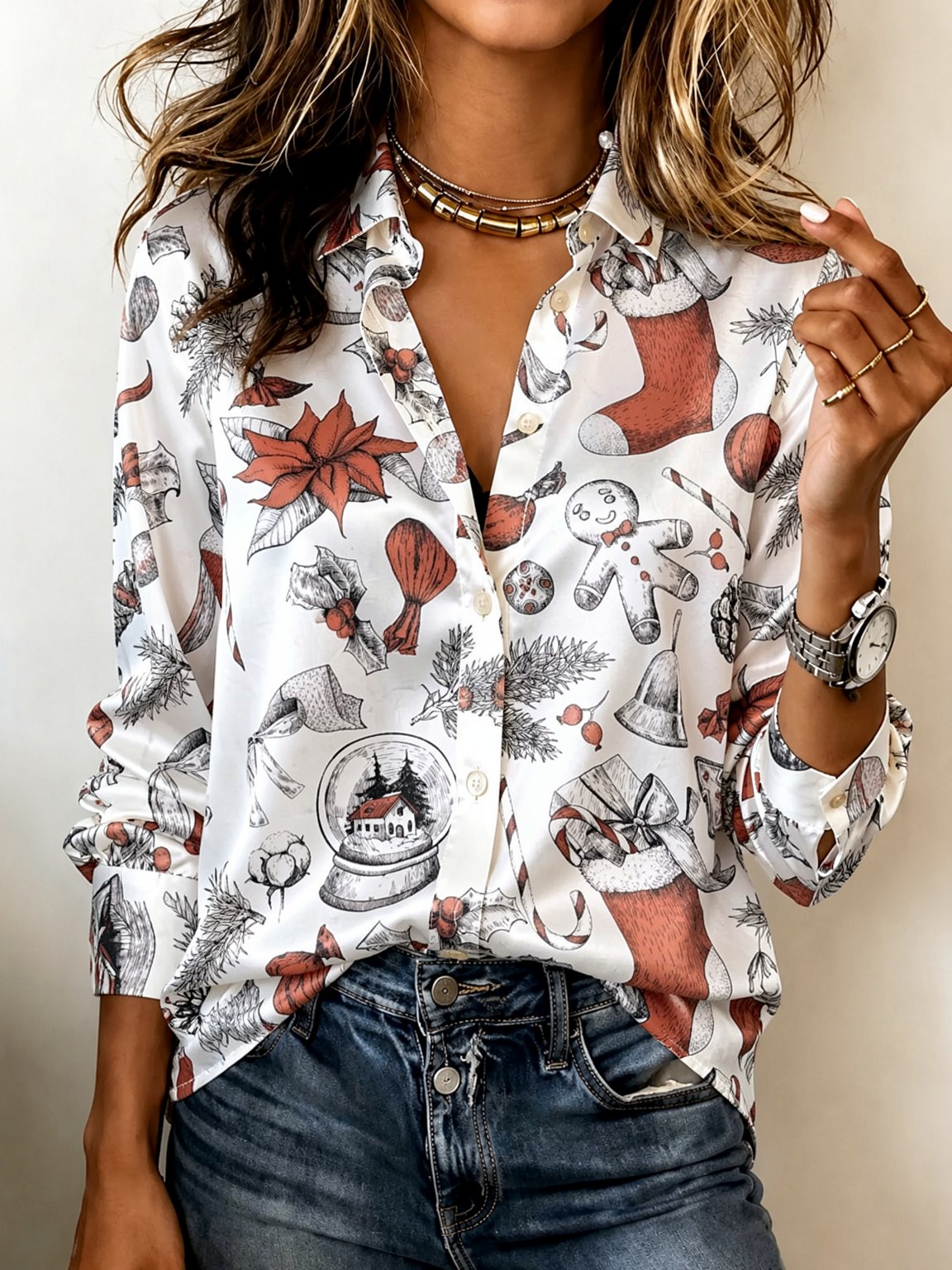Camicetta in Raso a Maniche Lu - Women Fashion Outfits recensione e prezzo
