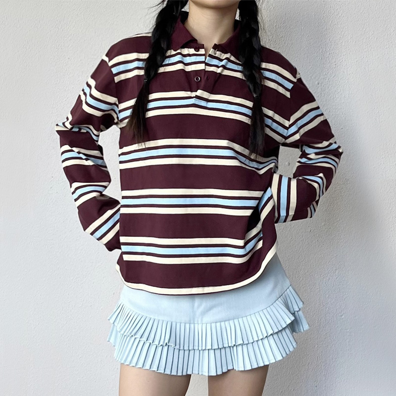 Polo da rugby rilassata a righ - Women'S Fashion Rugby Top recensione e prezzo