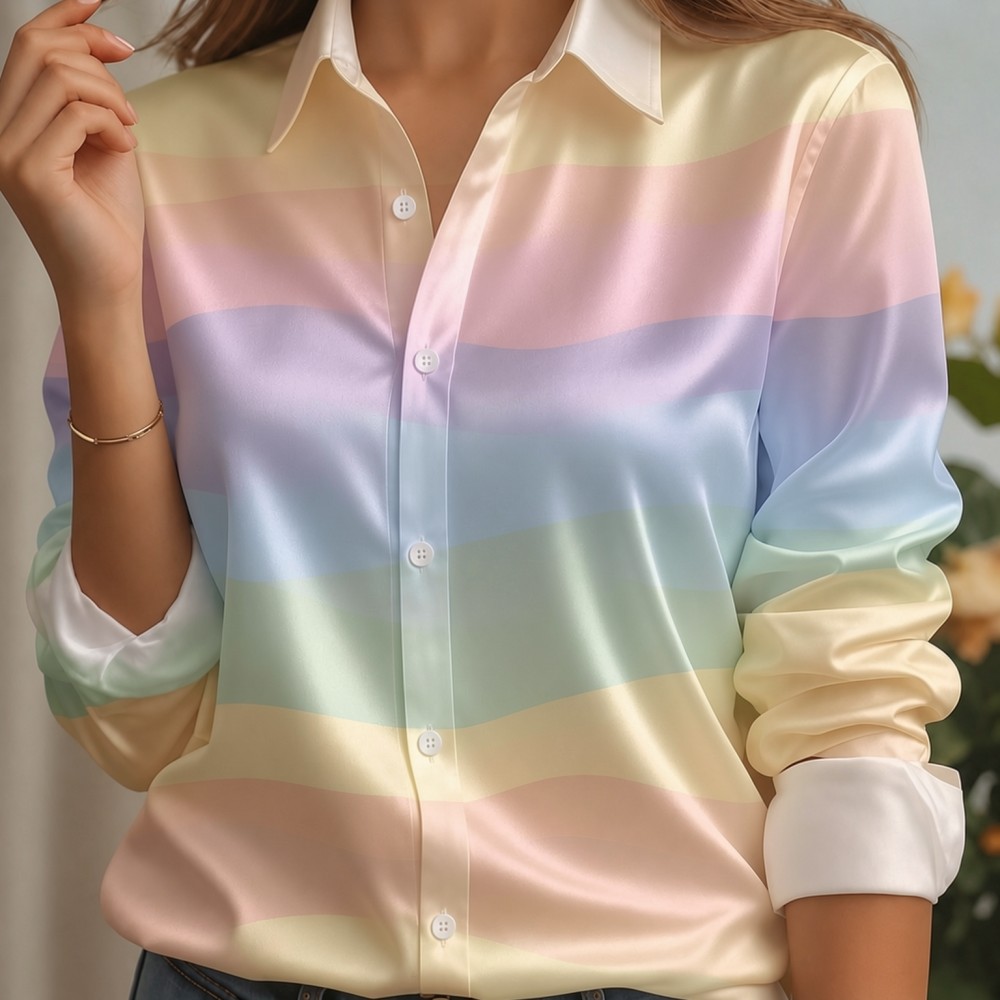 Camicia da donna in raso con c - Women Fashion Outfits recensione e prezzo