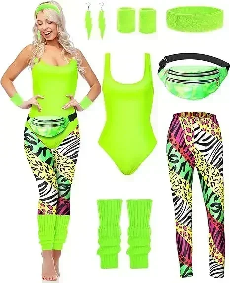Set di 7 Accessori per Costume - Women'S Fashion From The 80S recensione e prezzo