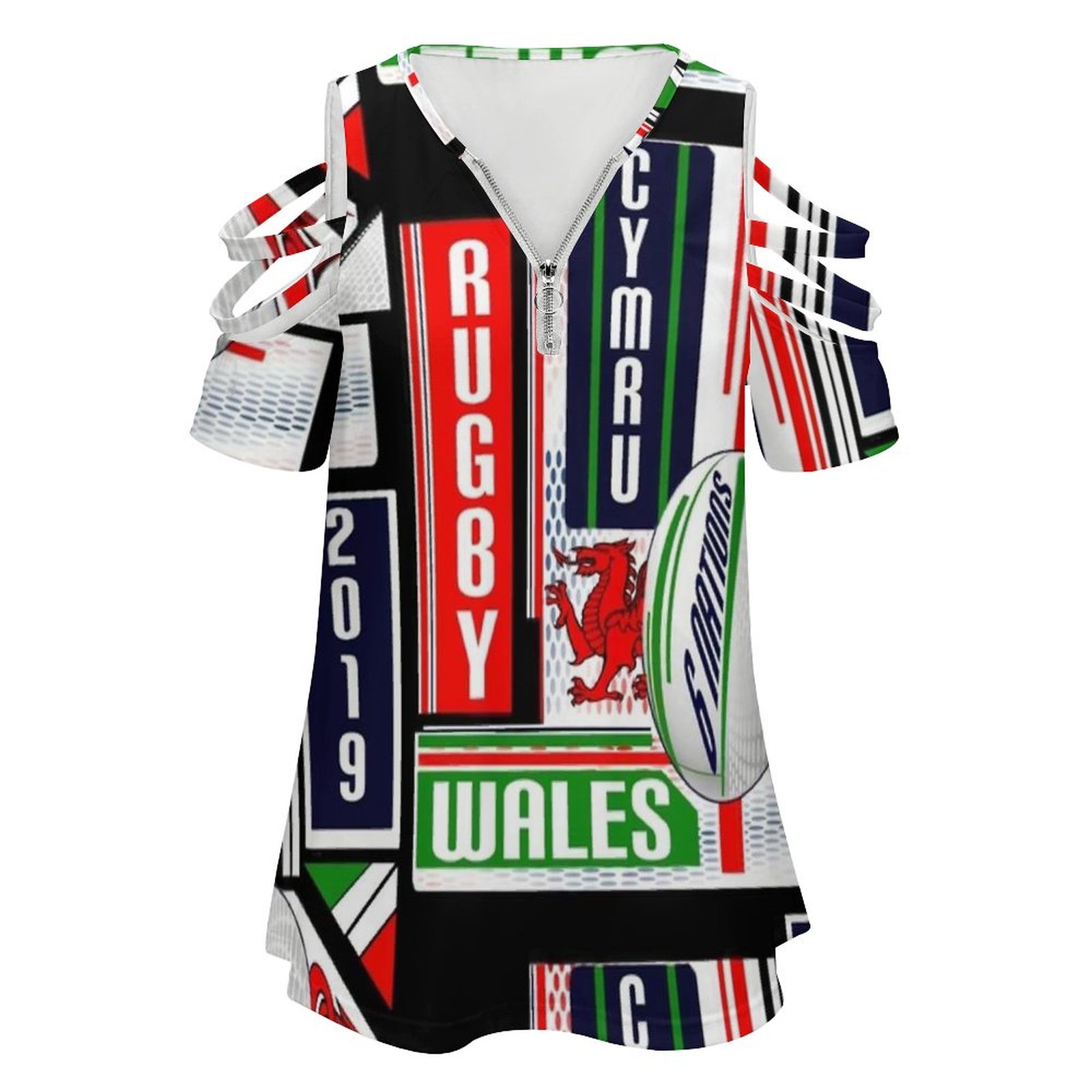 Cymru Welsh Wales Rugby Team D - Women'S Fashion Rugby Top recensione e prezzo