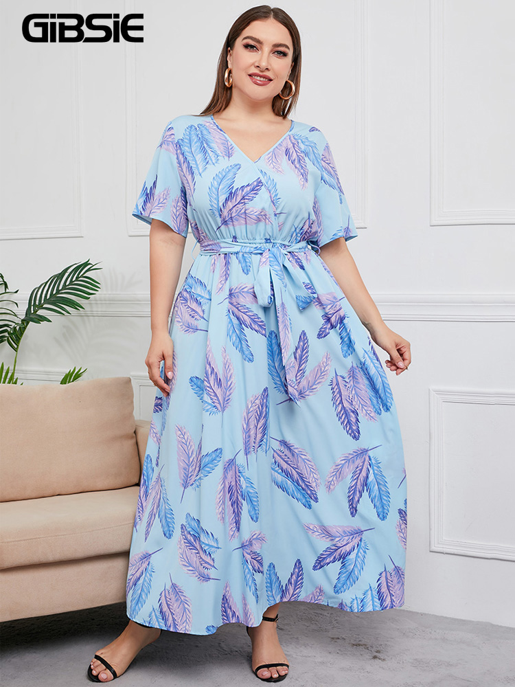 GIBSIE Plus Size scollo a V st - Maxi Dress Boho recensione e prezzo