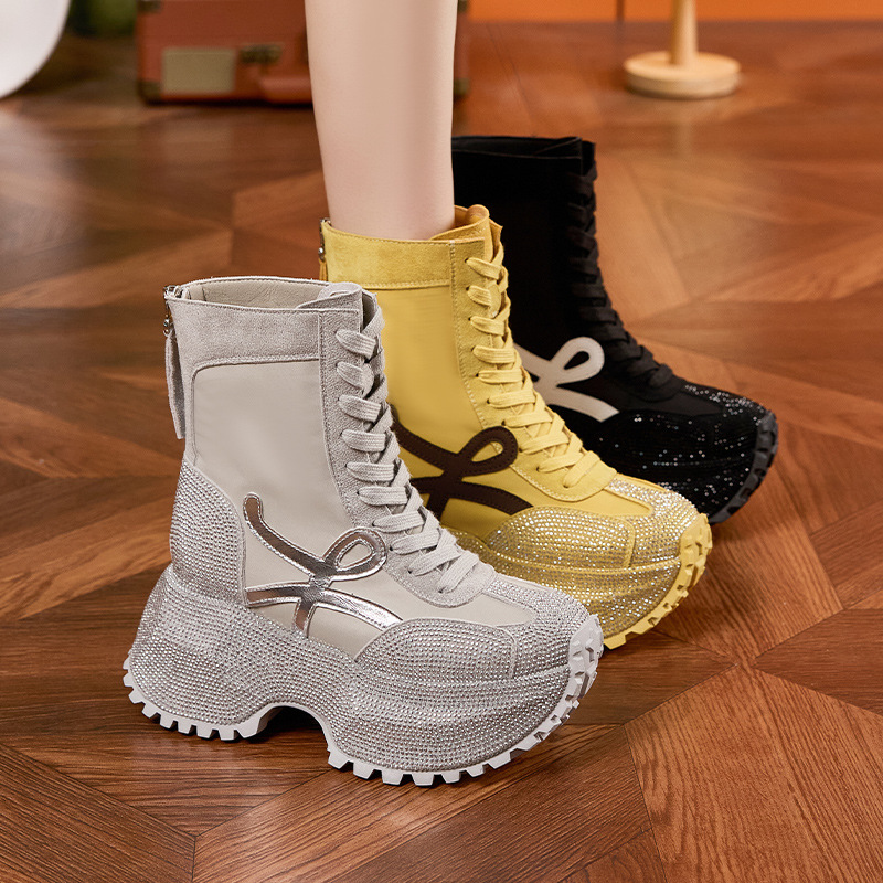 Stivali moda alti con suola sp - Women'S Fashion Leather Boots recensione e prezzo