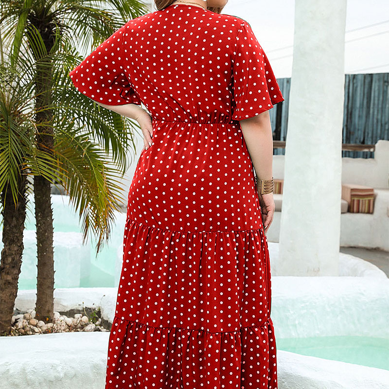 Boho Dot stampato scollo a V a - Maxi Dress Boho recensione e prezzo