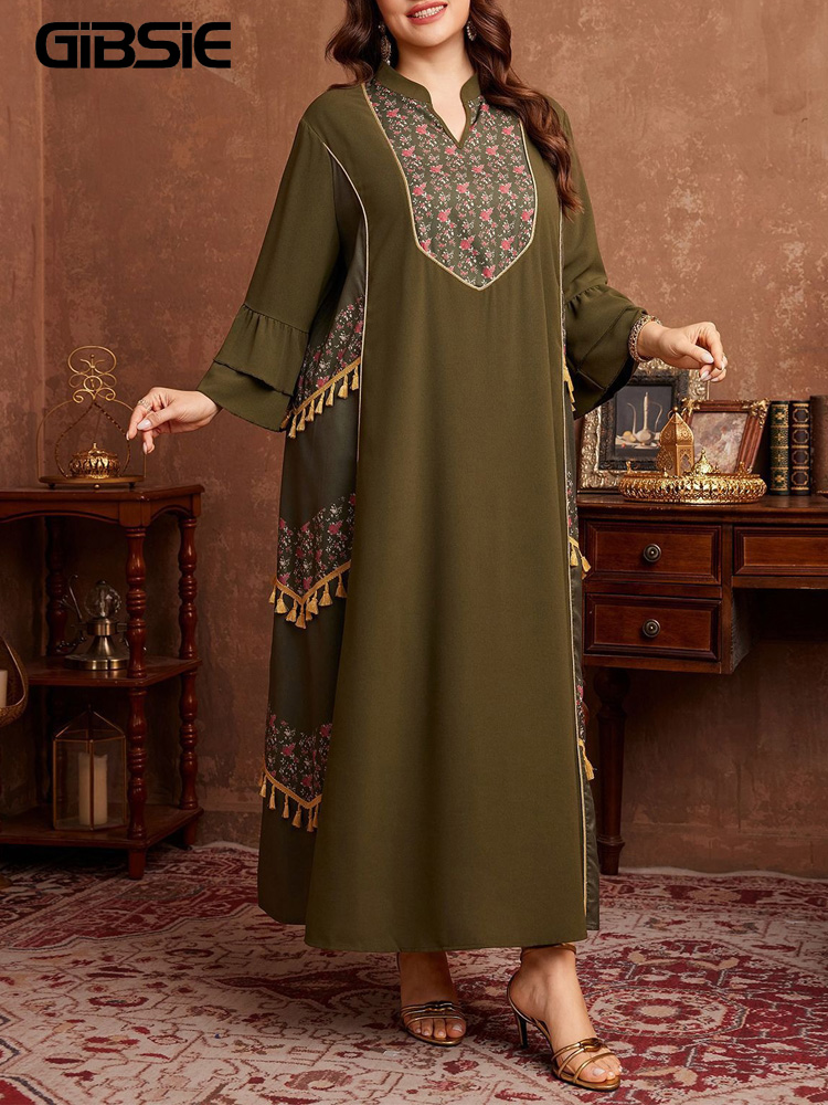 GIBSIE Abito Abaya Plus Size c - Maxi Dress Boho recensione e prezzo